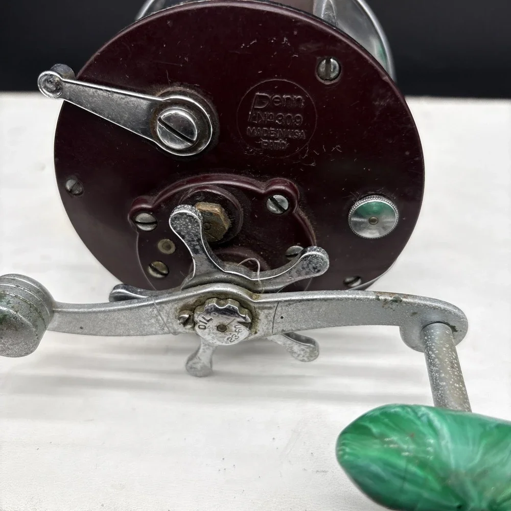 Vintage Penn Peer No. 309 Level Wind RH Deep Sea Salt Water Troll Reel USA NICE!